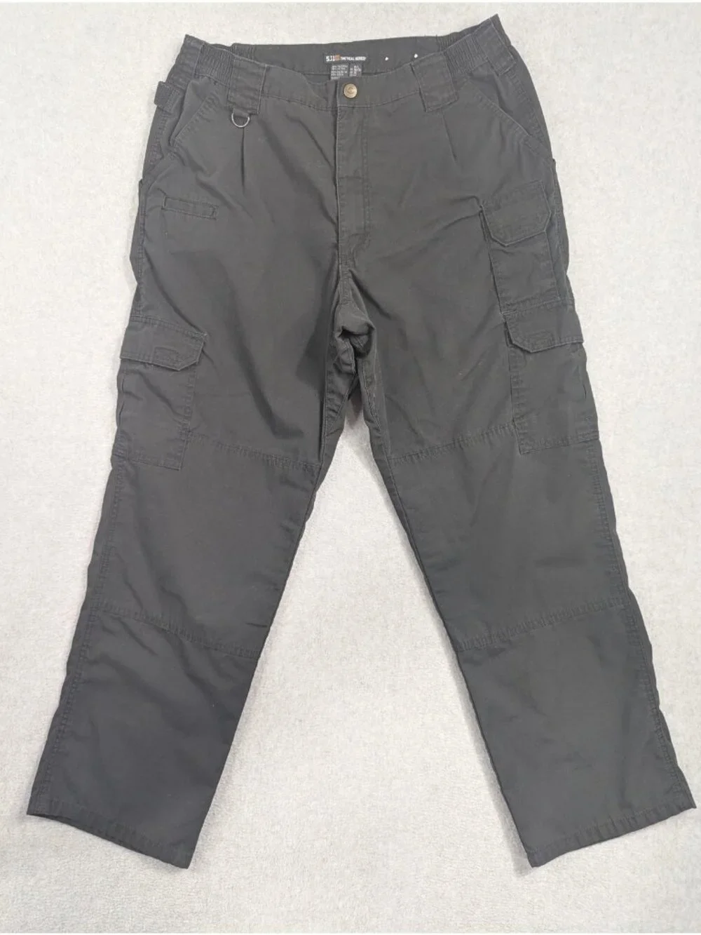 5.11 Tactical Series Pants Mens 36x30 Black Cargo Elastic Waist Workwear Outdoor